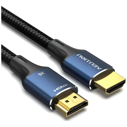 Cable HDMI 2.1 8K 48Gbps Vention Mallado Reforzado Negro