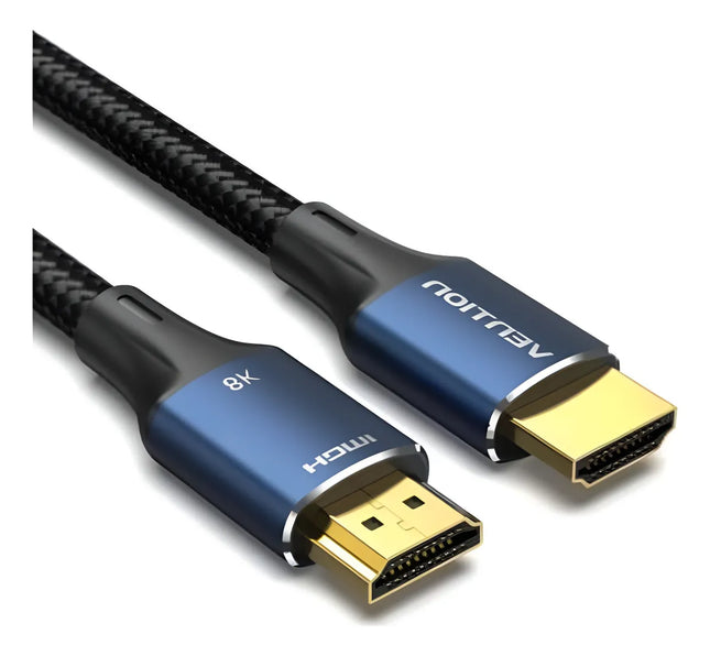 Cable HDMI 2.1 8K 48Gbps Vention Mallado Reforzado Negro