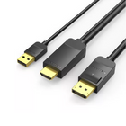 Cable HDMI a DisplayPort 4K 60Hz 1.5m Vention ABJBG Negro