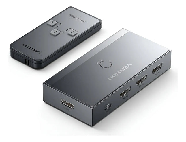 Switch HDMI 3 en 1 8K 60Hz Vention AKRH0 con Control Remoto