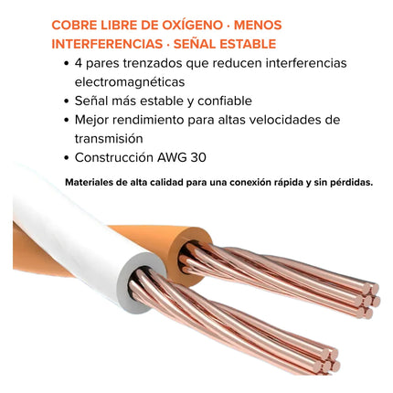 Cable de Red Cat 8 Flat SSTP 8m Alta Velocidad Vention IKCBK
