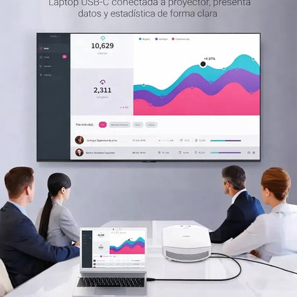 Cable USB-C a DisplayPort 8K 1.5m Vention Negro