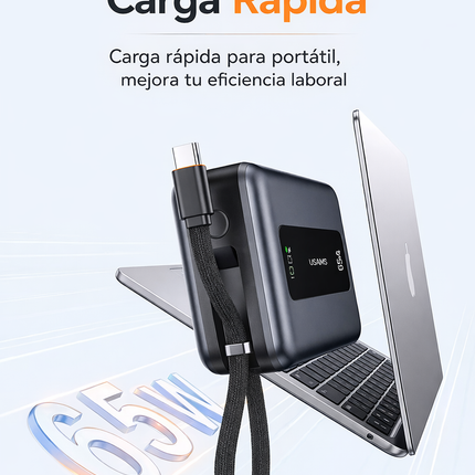 Power Bank 20000mAh 65W USB-C LCD USAMS CD243 Gris