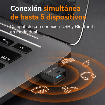 Adaptador Bluetooth 5.3 USB Vention NAHB0 Alcance 20m PC