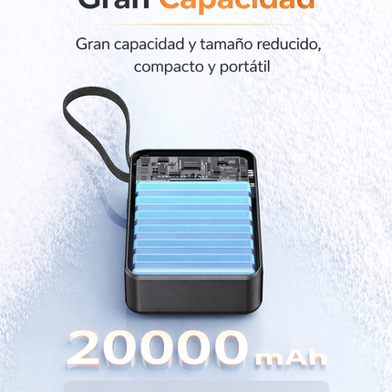 Power Bank 20000mAh 65W USB-C LCD USAMS CD243 Gris