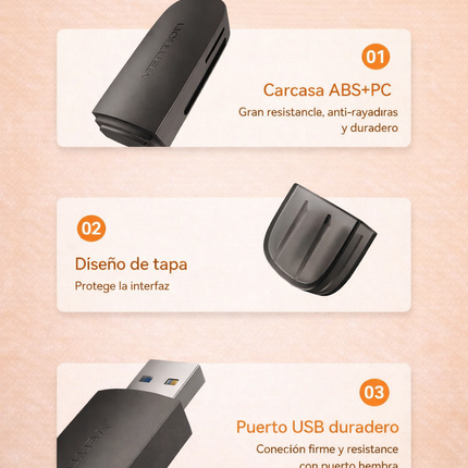 Lector Tarjetas Sd Tf Usb 3.0 A Alta Velocidad