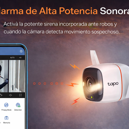 Cámara Exterior TP-Link Tapo C320WS 2K 4MP WiFi Visión Nocturna 30M