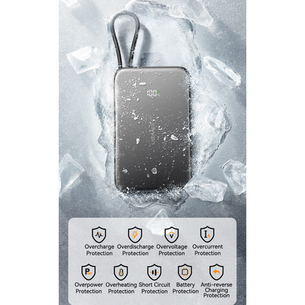 Power Bank Magnético Ultrafino USAMS 5000mAh PD 20W con Cable USB-C