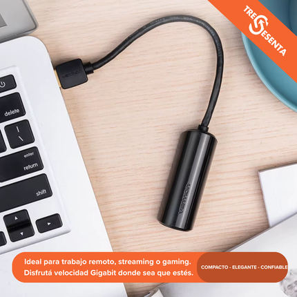 Adaptador USB 3.0 a Ethernet Gigabit 1000 Mbps Vention – Plug & Play