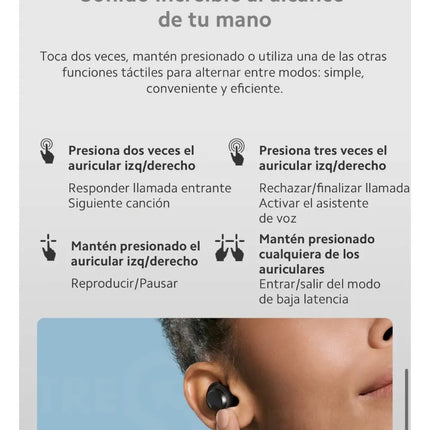 Auriculares Xiaomi Redmi Buds 3 Lite Bluetooth 5.2 IP54 Negros