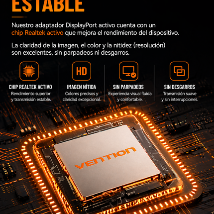 Adaptador DisplayPort a HDMI Activo 4K 60 Hz