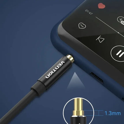 Cable Auxiliar Vention Jack 3.5mm Macho a Macho para Auto y Parlante