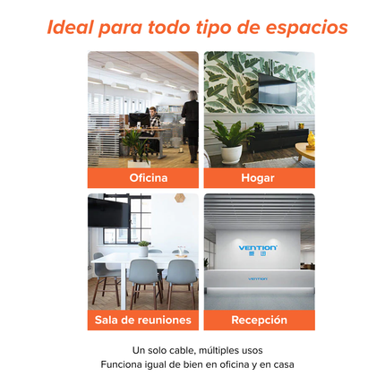 Cable Impresora USB-C a USB-B Vention 480Mbps Plug & Play