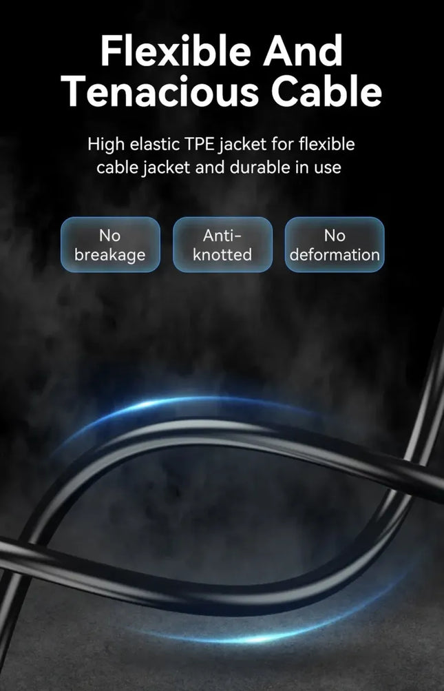 Cable Auxiliar Vention Jack 3.5mm Macho a Macho para Auto y Parlante