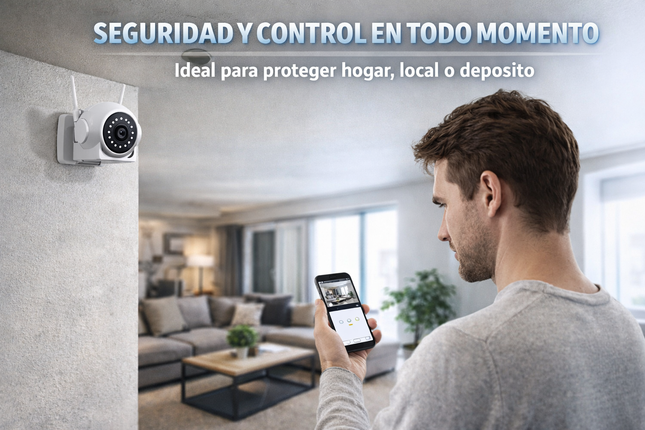 Cámara WiFi PTZ Exterior 1080P Full Color IP66 con Audio