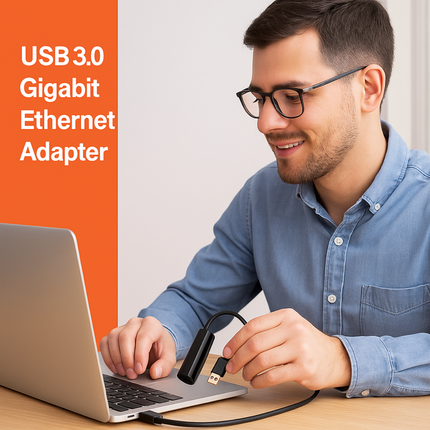 Adaptador USB 3.0 a Ethernet Gigabit 1000 Mbps Vention – Plug & Play