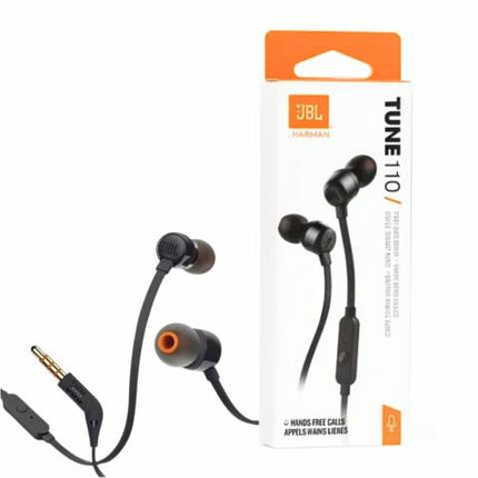 Auriculares In-Ear JBL T110 3.5mm Manos Libres Negro