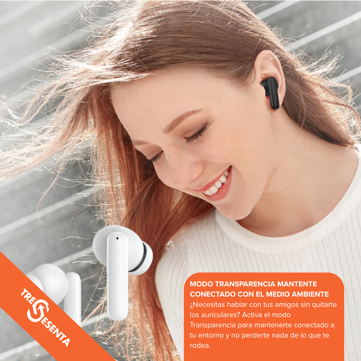 Auricular Bluetooth TWS T13 ANC Negro QCY By Xiaomi
