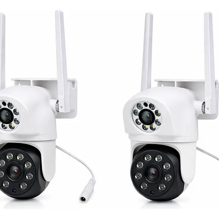 Combo x2 Cámaras de Seguridad WiFi 1080P con Visión Nocturna y Movimiento
