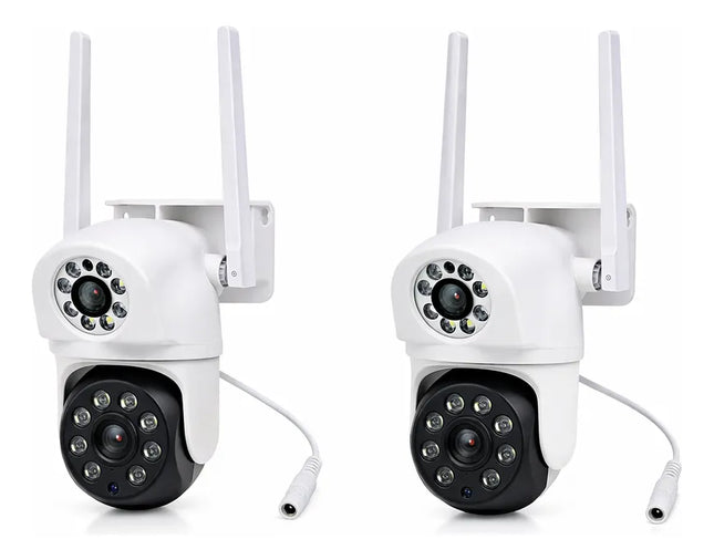 Combo x2 Cámaras de Seguridad WiFi 1080P con Visión Nocturna y Movimiento