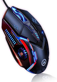 Mouse Gamer RGB 3200 DPI USB 6 Botones Ergonómico