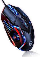 Mouse Gamer RGB 3200 DPI USB 6 Botones Ergonómico