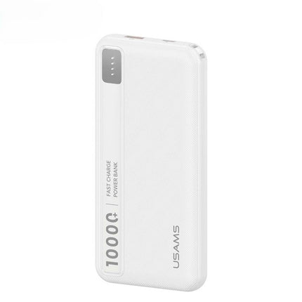 Power Bank 10000mAh USAMS Carga Rápida Portátil USB-C Blanco
