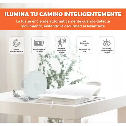 Luz Led Inalámbrica Con Sensor De Movimiento Usb Adhesiva