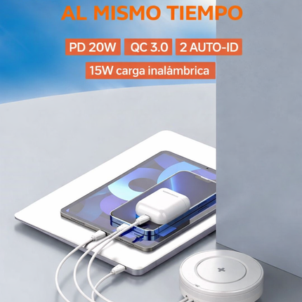 Cargador Inalámbrico 5 En 1 LDNIO 32W Base Escritorio PD QC