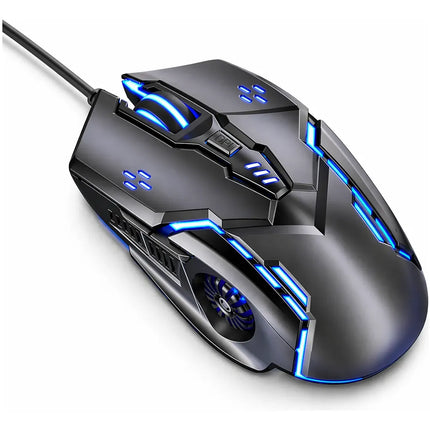 Mouse Gamer RGB 3200 DPI con 6 Botones y Cable Trenzado