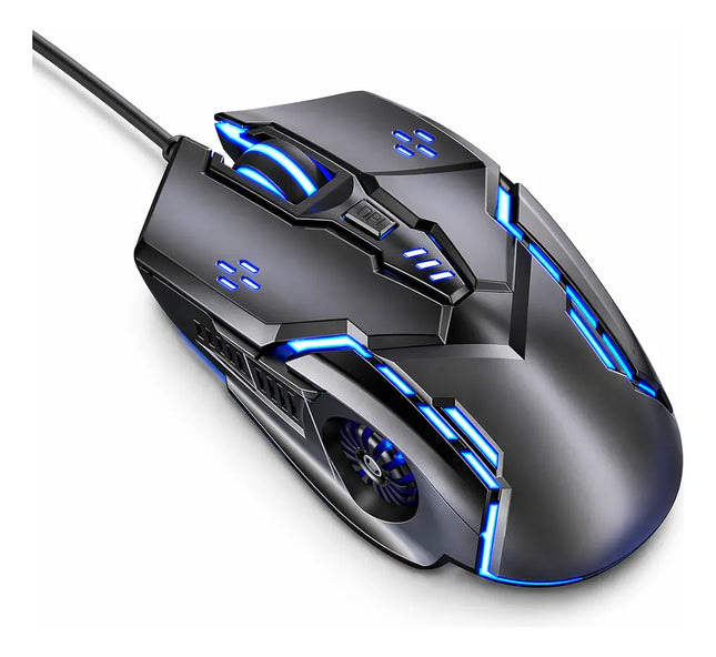 Mouse Gamer RGB 3200 DPI con 6 Botones y Cable Trenzado