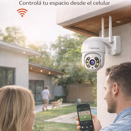 Cámara WiFi PTZ Exterior 1080P Full Color IP66 con Audio