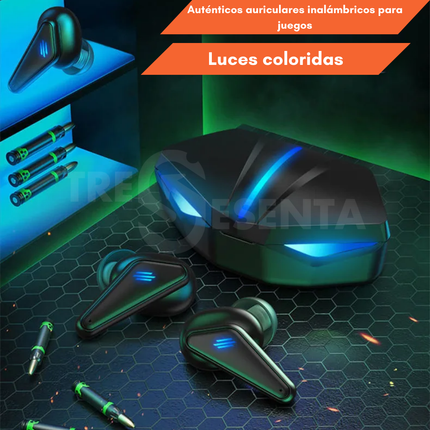 Auriculares Inalámbricos Gamer In-Ear – Bluetooth y LED
