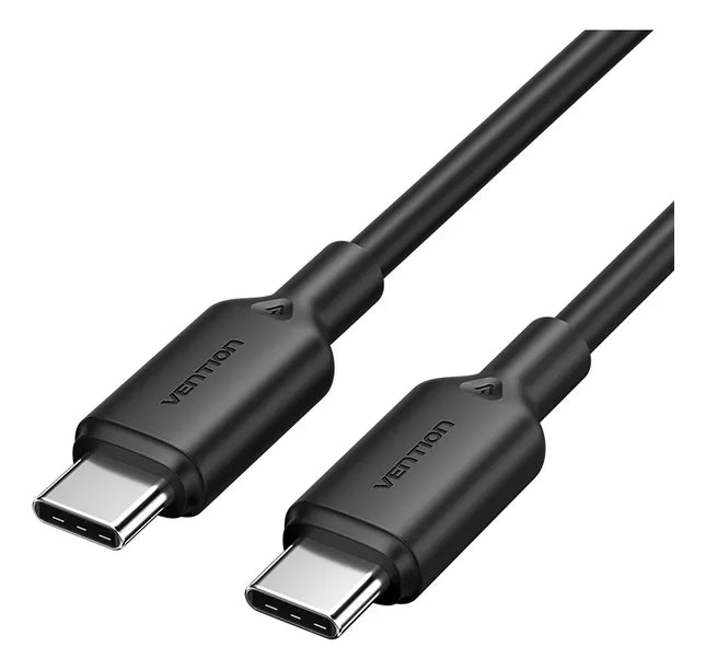 Cable USB-C a USB-C 60W Carga Rápida 3A 2m Vention Negro