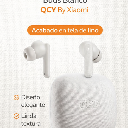 Auriculares Bluetooth TWS QCY Buds Blanco 35Hs Bluetooth 5.4