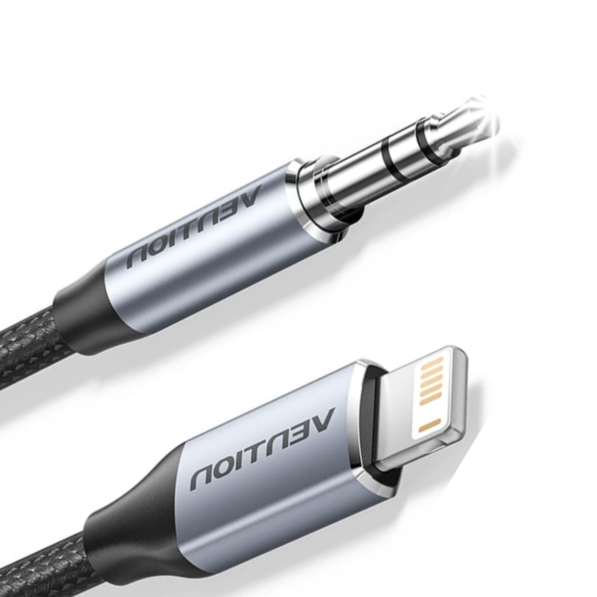 Adaptador Audio Lightning a 3.5mm Macho-Macho 1.5 m Gris Vention BMCHG
