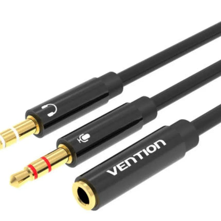 Adaptador Audio Jack 3.5mm PC a Auricular y Micrófono Vention