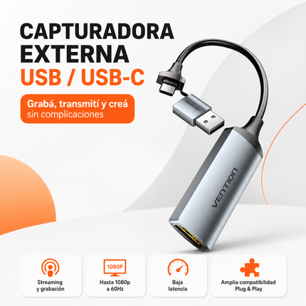 Capturadora De Video Usb C A Hdmi Full Hd