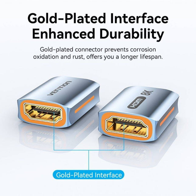 Adaptador HDMI 8K Vention Hembra a Hembra – Aluminio Premium