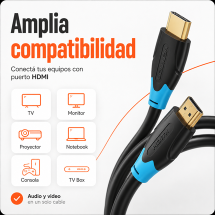 Cable HDMI Vention 30 Metros Full HD 4K