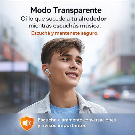 Auriculares Bluetooth QCY MeloBuds 2 N50 ANC 46dB LDAC Negro