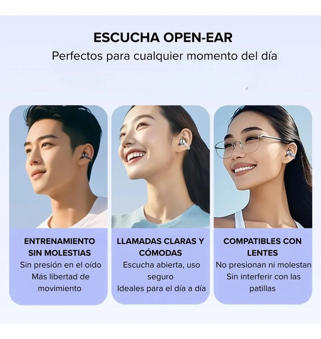 Auriculares Bluetooth Vention Echo Clip A1 Open Ear IPX4 Blanco