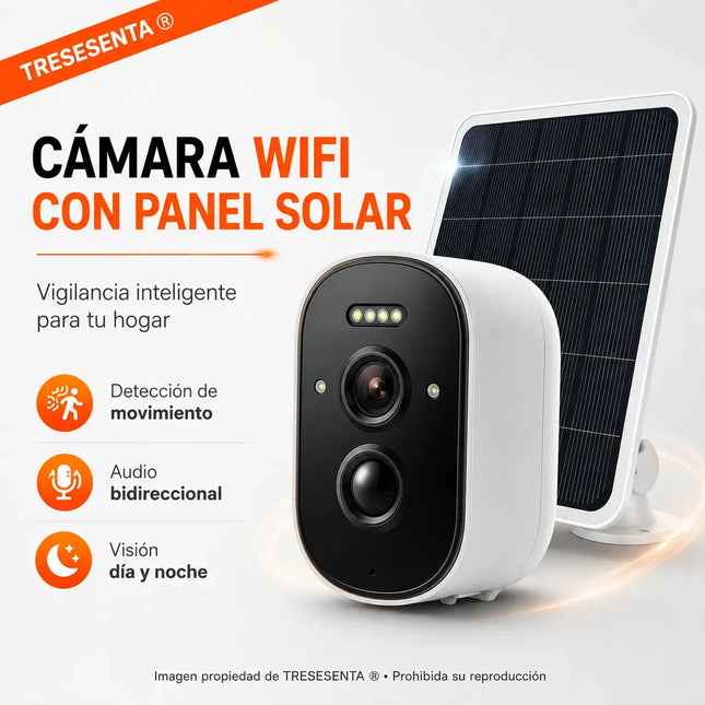 Cámara Solar WiFi 5MP para Vigilar tu Hogar desde el Celular