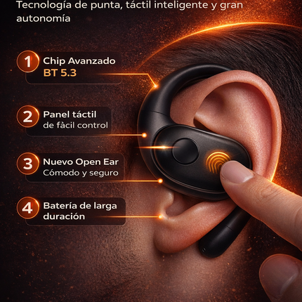 Auriculares Bluetooth Deportivos USAMS UG26 OWS Open Ear IPX5 Negro
