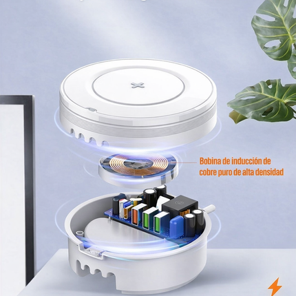 Cargador Inalámbrico 5 En 1 LDNIO 32W Base Escritorio PD QC