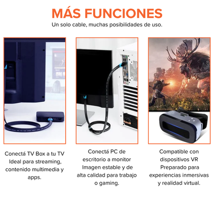 Cable HDMI 2.0 Vention Plano 4K 60Hz Audio Sincronizado PVC Reforzado