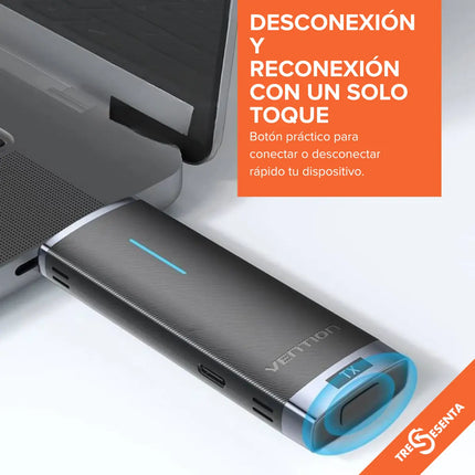 Transmisor/receptor Hdmi Inalámbrico Vention Adcb0 Full Hd Negro