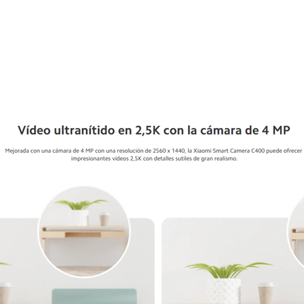 Xiaomi C400 Pro – Cámara Inteligente 2.5K 360°