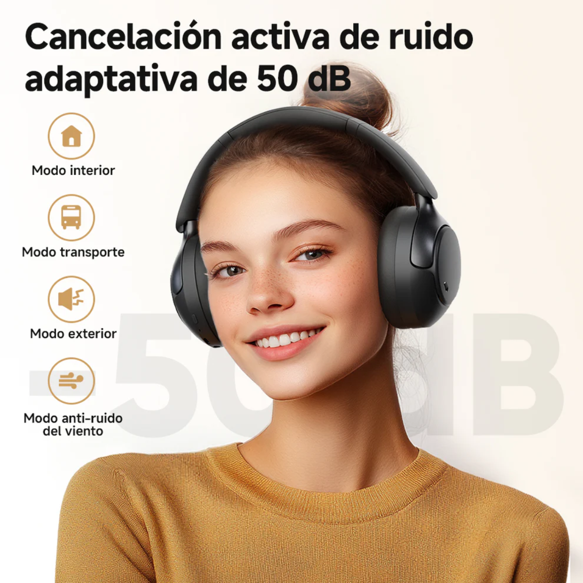 Auriculares Bluetooth QCY H3 PRO ANC – 60 h, Graves Potentes