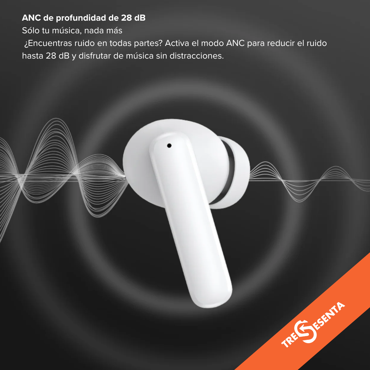 Auricular Bluetooth TWS T13 ANC Negro QCY By Xiaomi